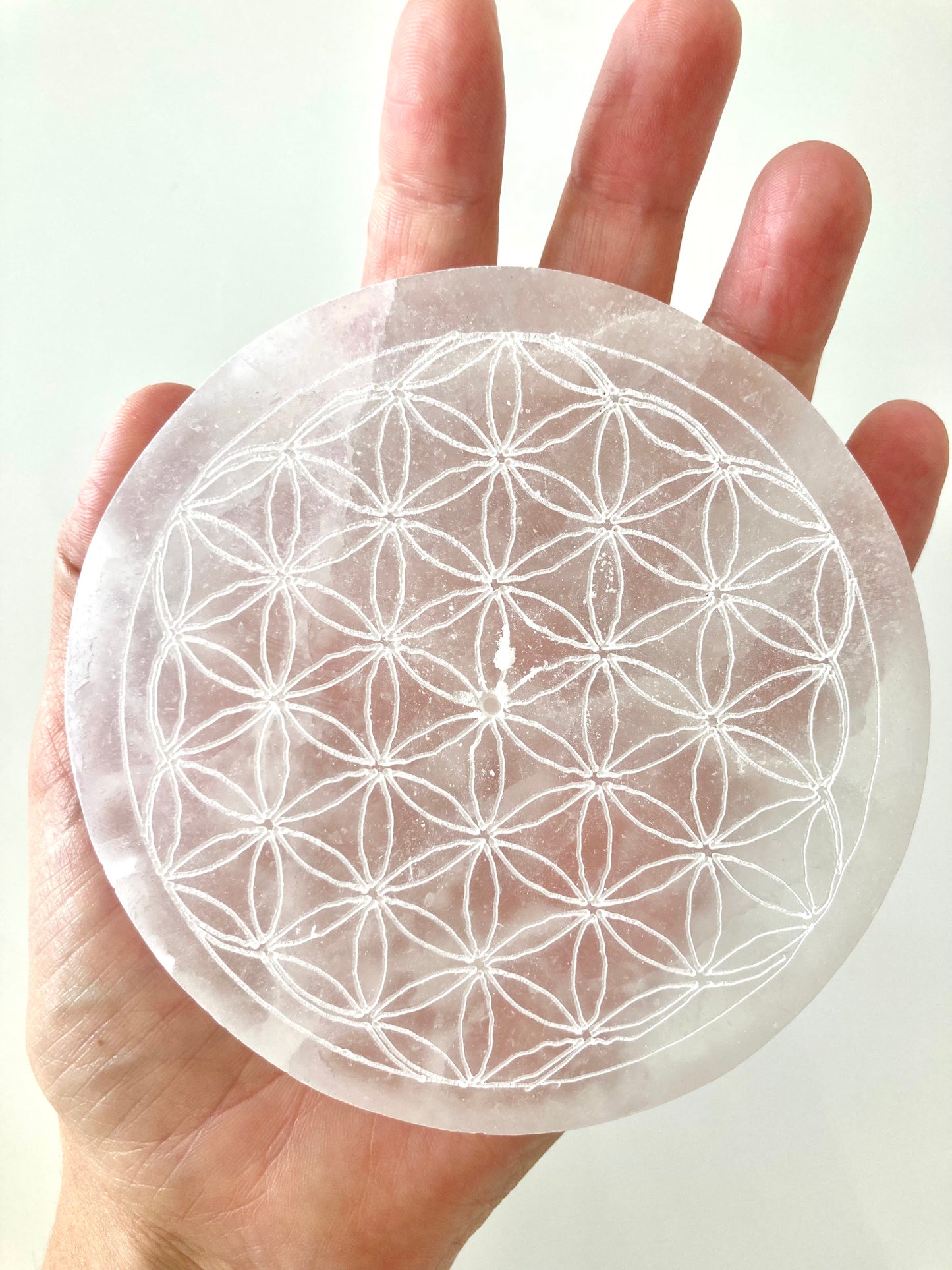 Flower of Life Selenite Base