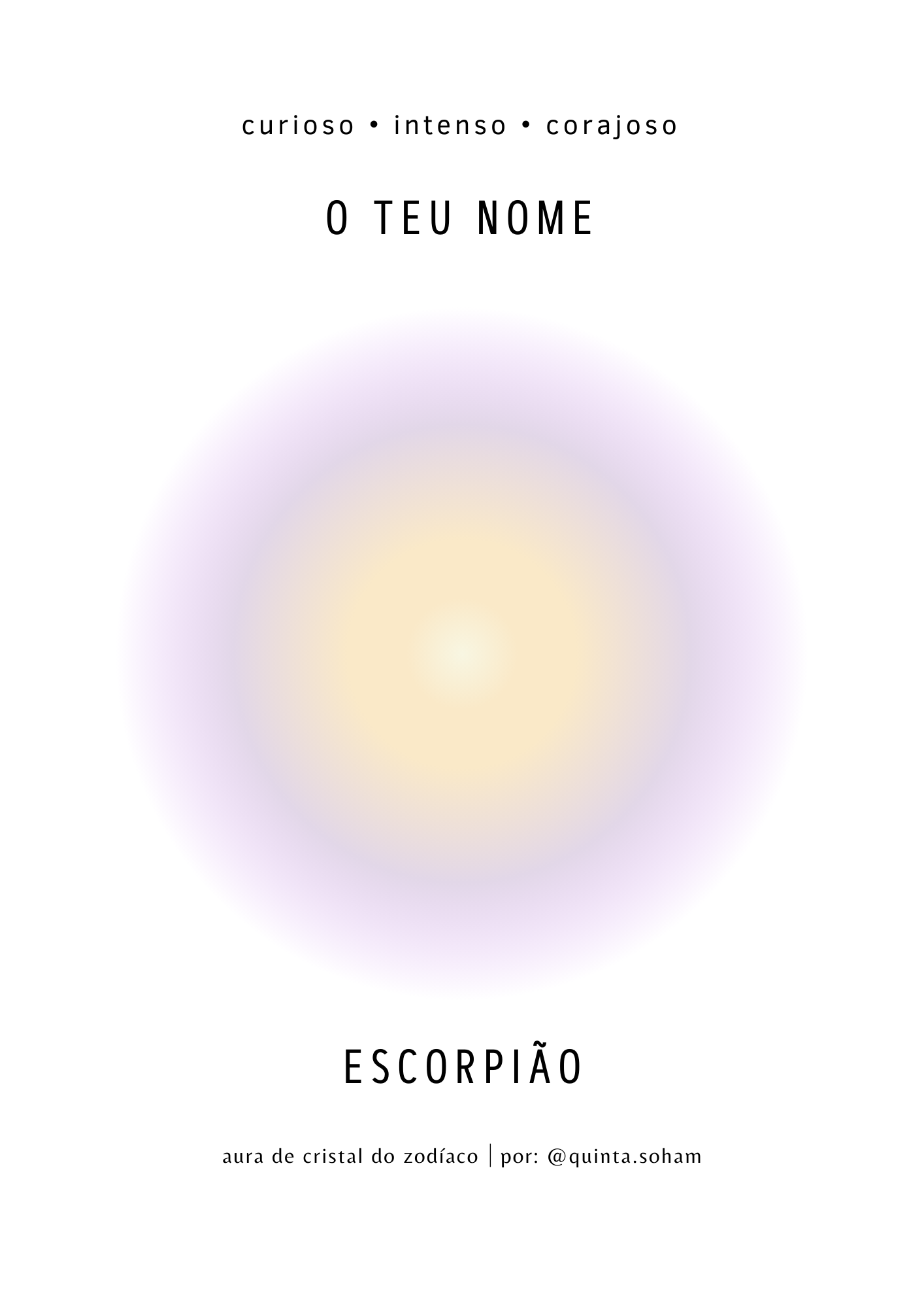 Aura de Signo (personalizado com Nome)