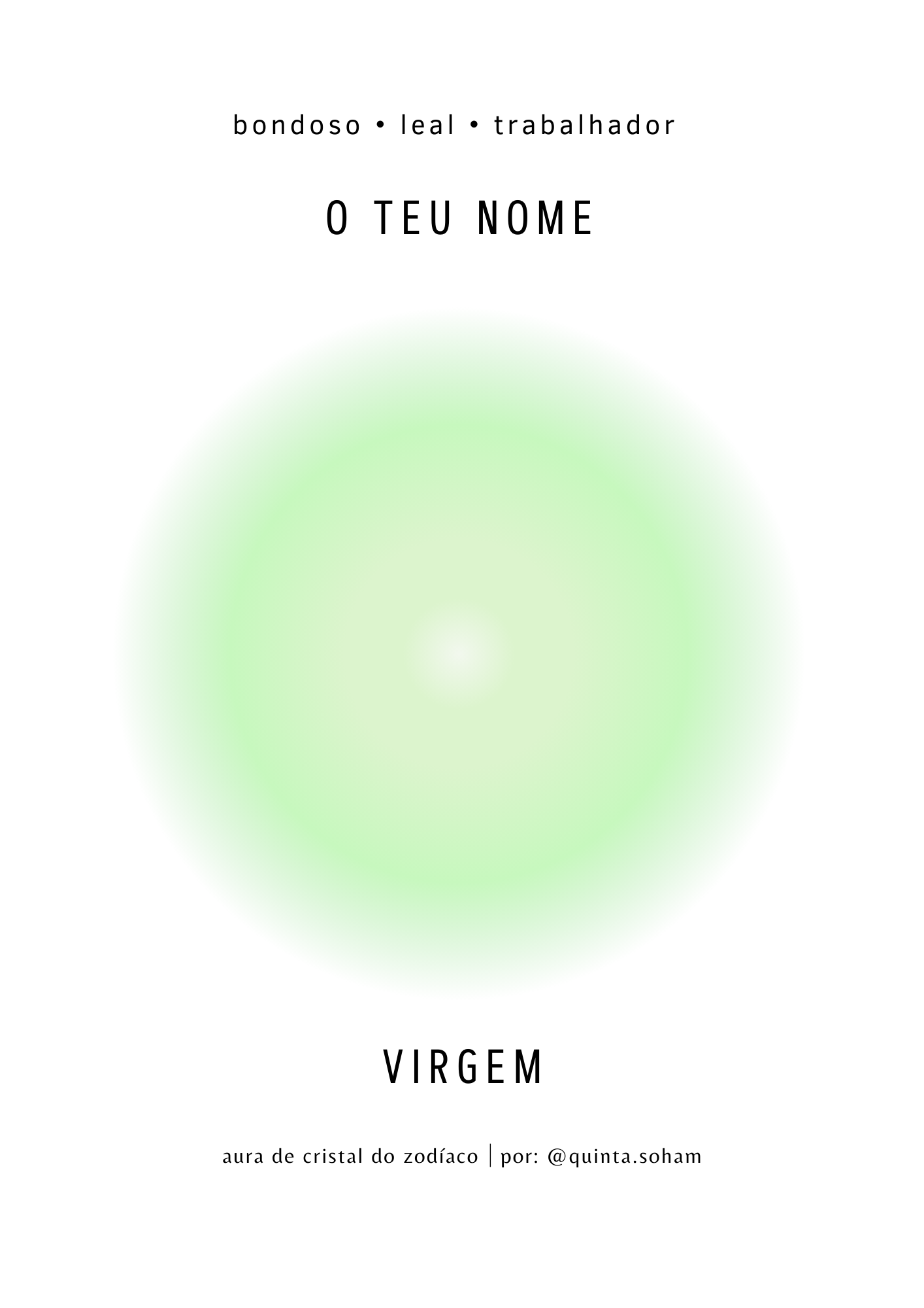 Aura de Signo (personalizado com Nome)