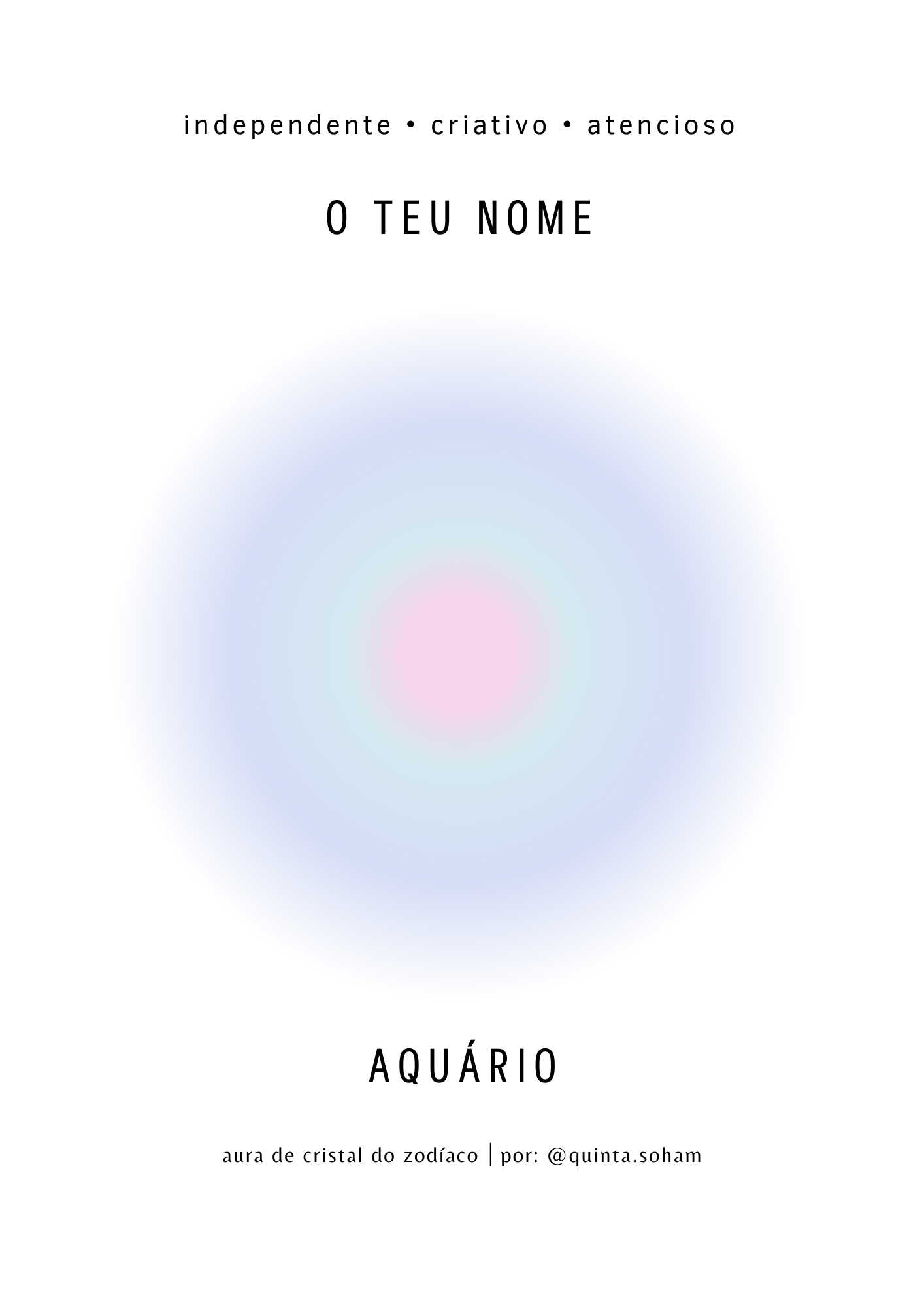 Aura de Signo (personalizado com Nome)