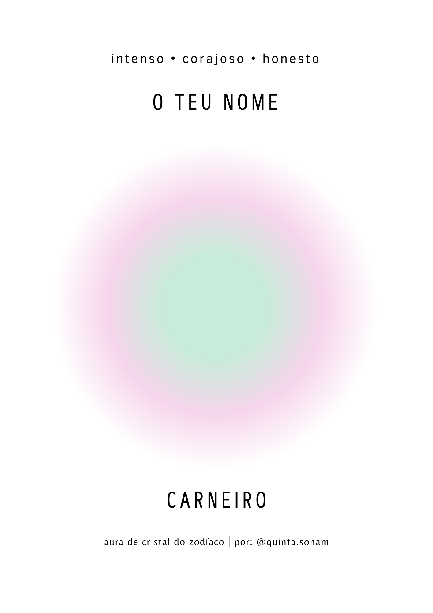 Aura de Signo (personalizado com Nome)