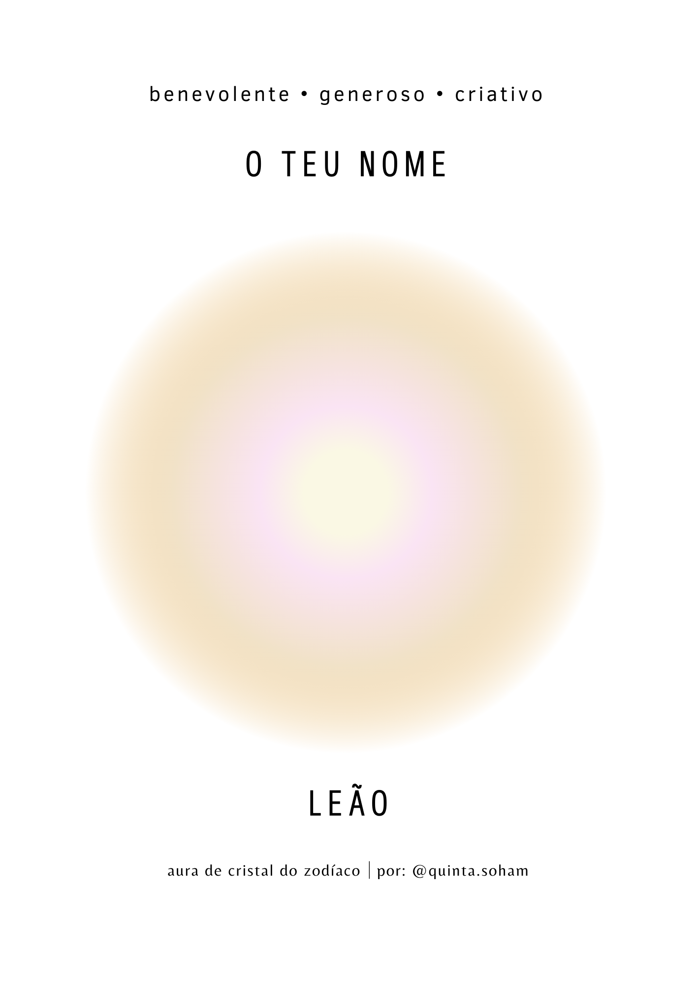 Aura de Signo (personalizado com Nome)