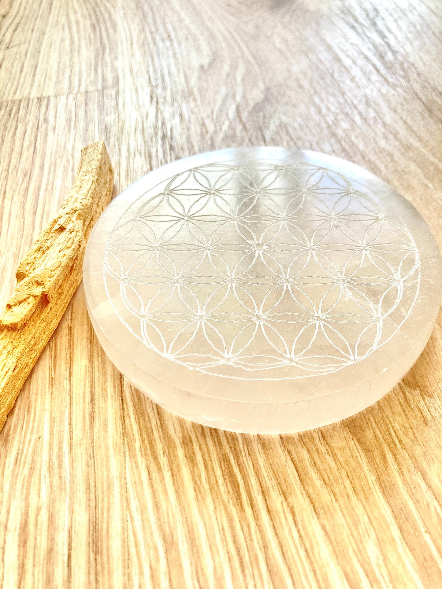 Flower of Life Selenite Base