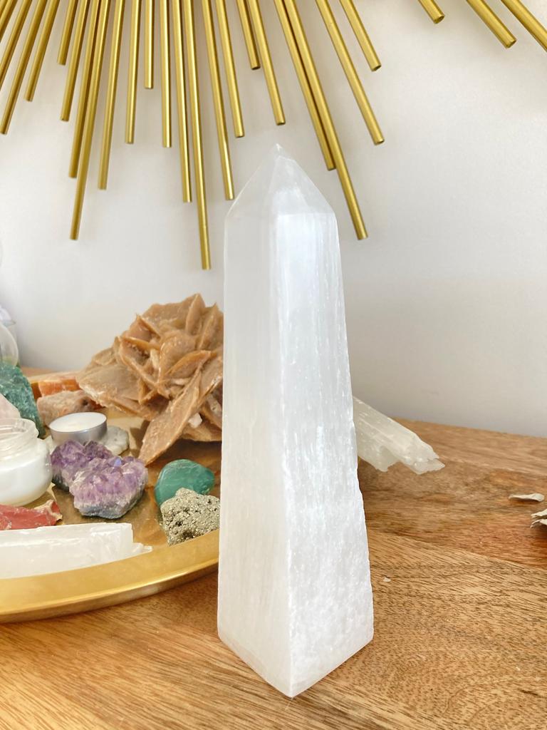 Large Selenite Obelisk